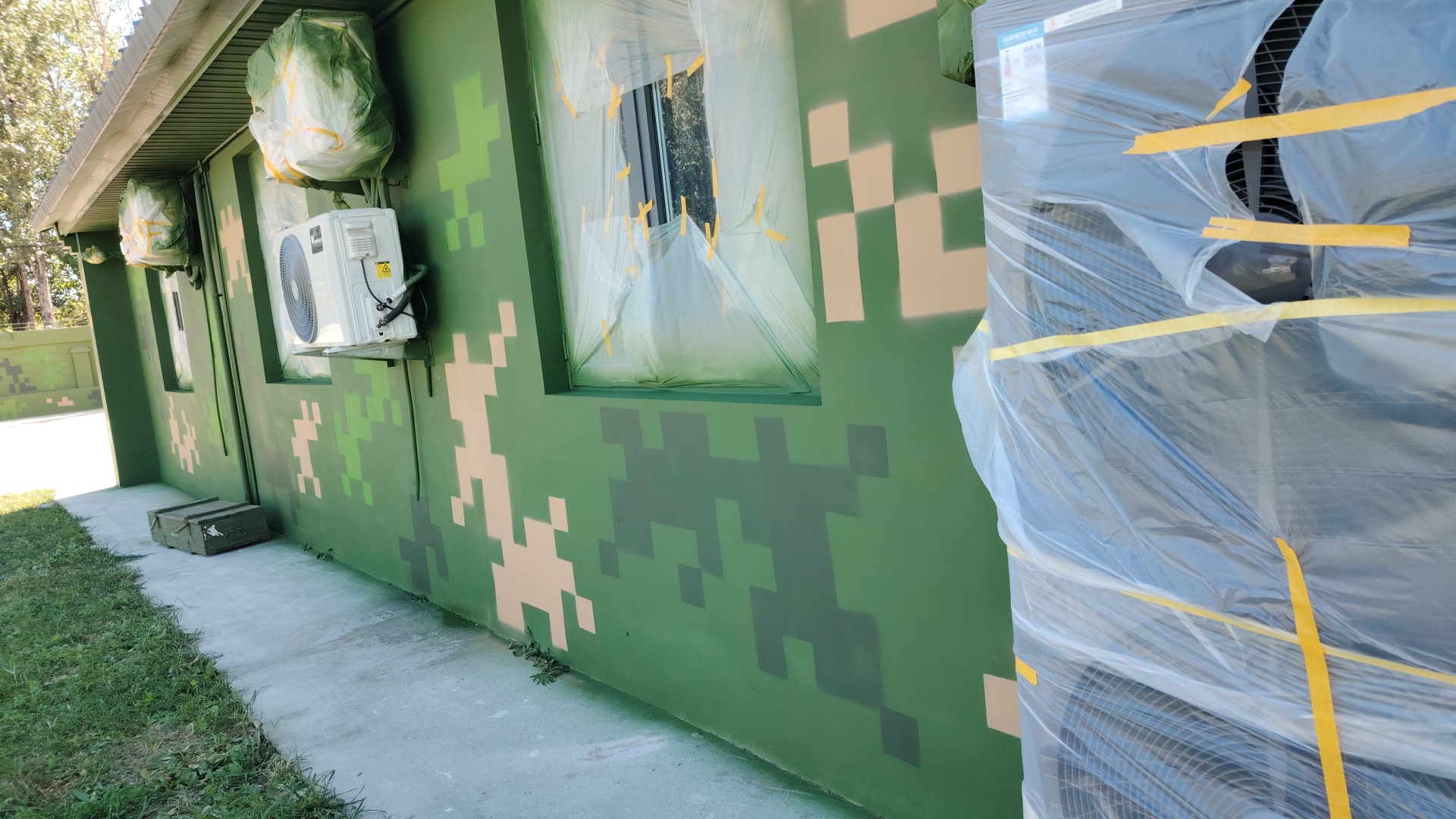 青岛外墙迷彩漆施工多少钱 伪装迷彩漆  