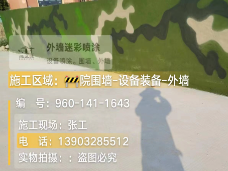 青岛 迷彩漆喷涂价格（按平方米计费）